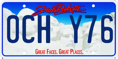 SD license plate 0CHY76