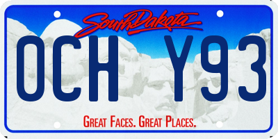 SD license plate 0CHY93