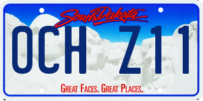 SD license plate 0CHZ11