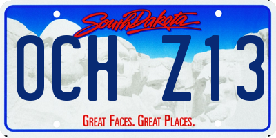 SD license plate 0CHZ13