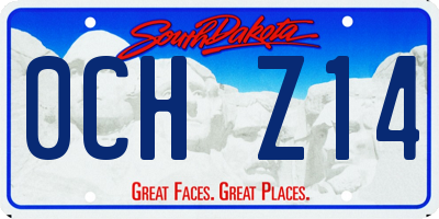 SD license plate 0CHZ14