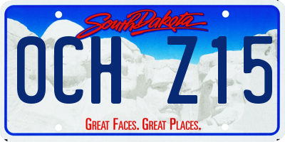 SD license plate 0CHZ15