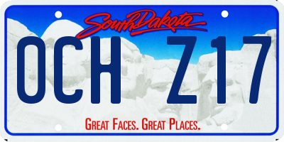 SD license plate 0CHZ17
