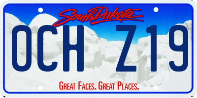 SD license plate 0CHZ19