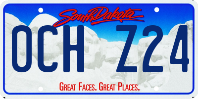 SD license plate 0CHZ24