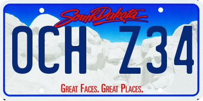 SD license plate 0CHZ34