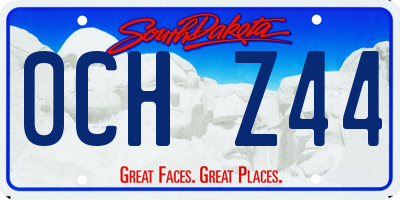 SD license plate 0CHZ44