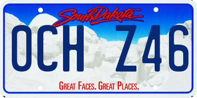 SD license plate 0CHZ46