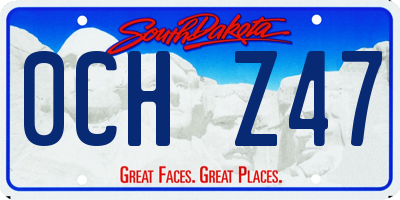 SD license plate 0CHZ47