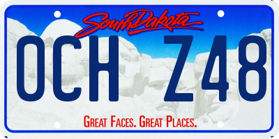 SD license plate 0CHZ48