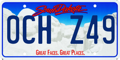 SD license plate 0CHZ49