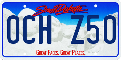 SD license plate 0CHZ50
