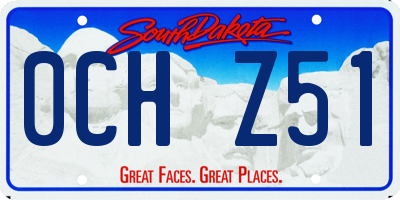 SD license plate 0CHZ51