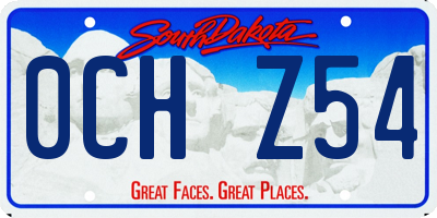 SD license plate 0CHZ54