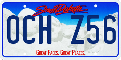 SD license plate 0CHZ56