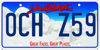 SD license plate 0CHZ59