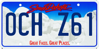 SD license plate 0CHZ61