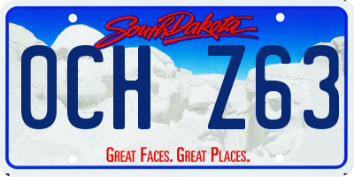 SD license plate 0CHZ63
