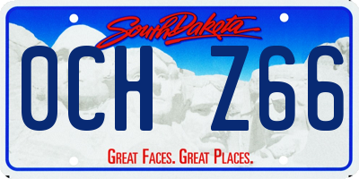 SD license plate 0CHZ66