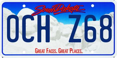 SD license plate 0CHZ68
