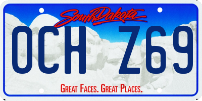 SD license plate 0CHZ69