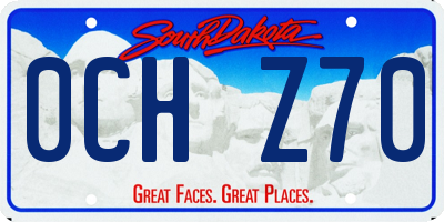 SD license plate 0CHZ70