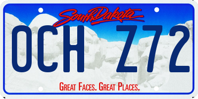SD license plate 0CHZ72