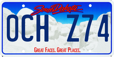 SD license plate 0CHZ74