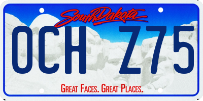 SD license plate 0CHZ75