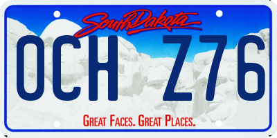 SD license plate 0CHZ76
