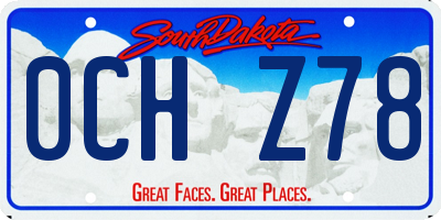 SD license plate 0CHZ78