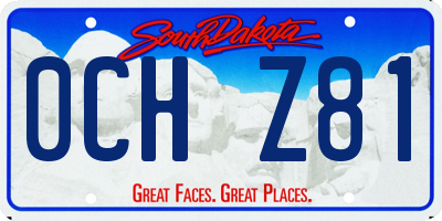 SD license plate 0CHZ81
