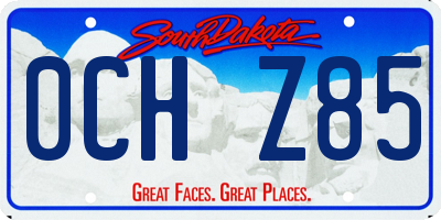 SD license plate 0CHZ85