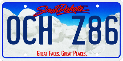 SD license plate 0CHZ86
