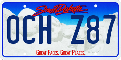 SD license plate 0CHZ87