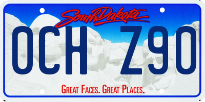 SD license plate 0CHZ90