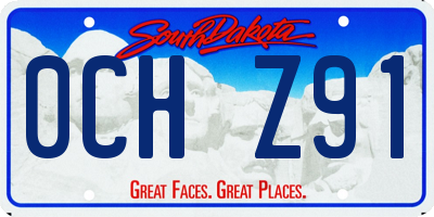 SD license plate 0CHZ91
