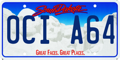 SD license plate 0CIA64