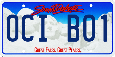 SD license plate 0CIB01