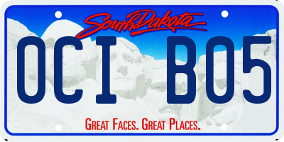 SD license plate 0CIB05