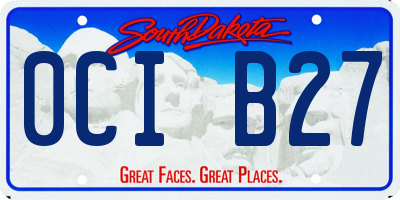 SD license plate 0CIB27