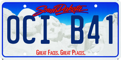 SD license plate 0CIB41