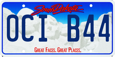 SD license plate 0CIB44