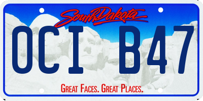 SD license plate 0CIB47