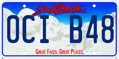SD license plate 0CIB48