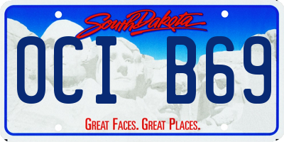 SD license plate 0CIB69