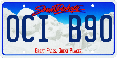 SD license plate 0CIB90