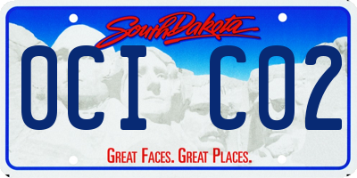 SD license plate 0CIC02