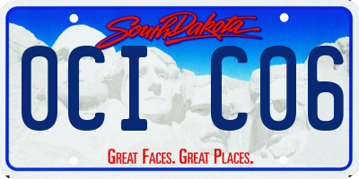 SD license plate 0CIC06