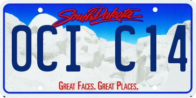 SD license plate 0CIC14